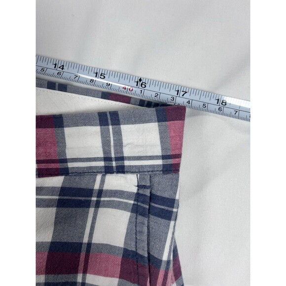 Polo Ralph Lauren Mens Shorts 35 Plaid Chino Maroon Navy Blue Cotton - Picture 9 of 9